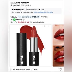 MAKEUP BY MARIO SUPERSATIN LIPSTICK - Color: Rockefeller